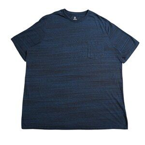 Harbor Bay Short Sleeve Tshirt Mens 3XLT Blue Heather Pocket Breathable Comfy